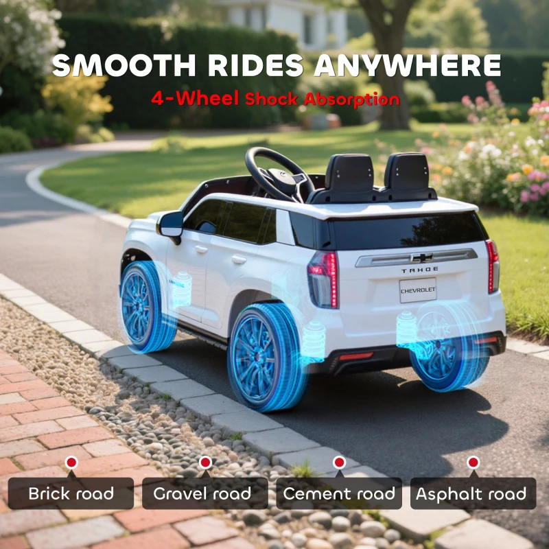 Aosom Electric Ride on Car 12V Kids Ride-on Toy, White