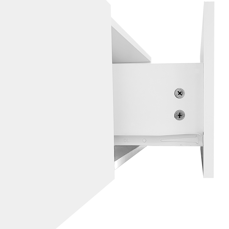 Modern TV Stand with Glass Shelves and LED Lighting, High-Gloss Finish, Smart Storage Solution, 67" L x 13" W x 13" H, White+Natural