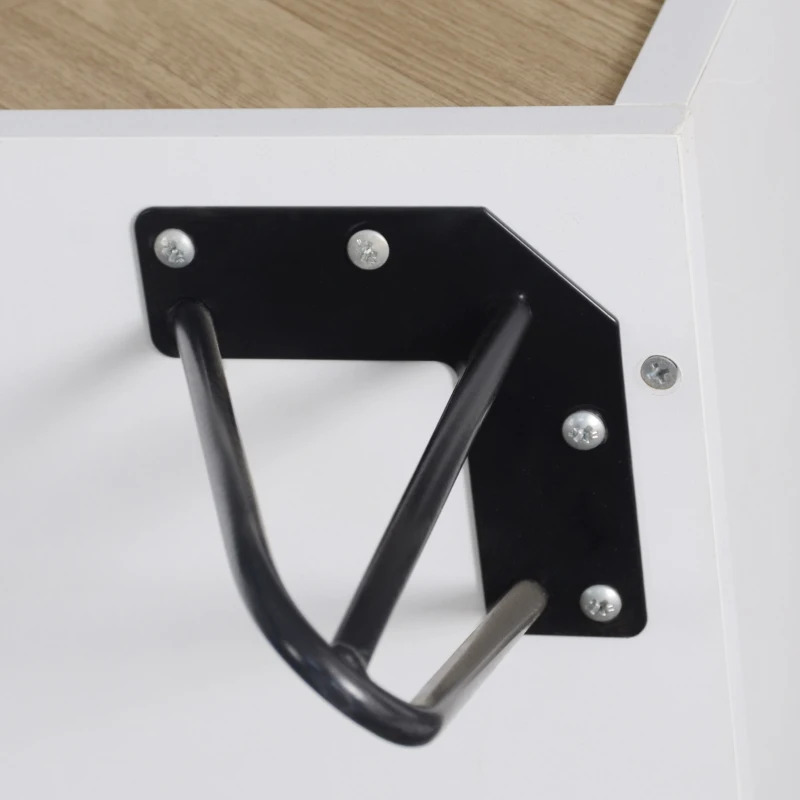 Modern Storage Cabinet with Drawer and Adjustable Shelves, Sideboard with Soft-Close Hinges, 35.5" L x 11.5" W x 28.5" H, White+Wood