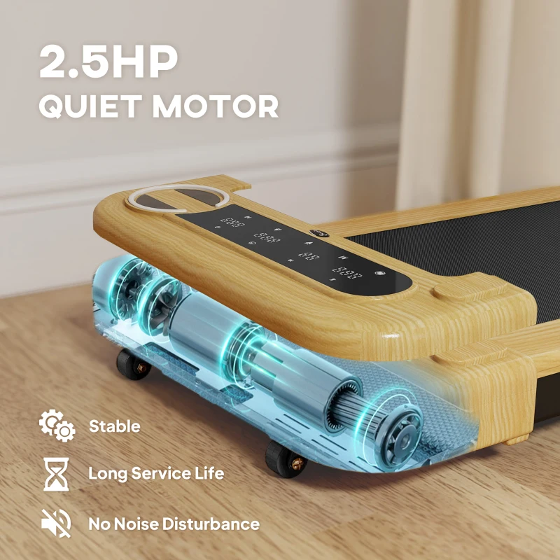 Soozier Walking Pad, Under Desk Treadmill with 17" x 43" Wide Belt, Remote Control, Bluetooth Speaker, Wheels and LED Display