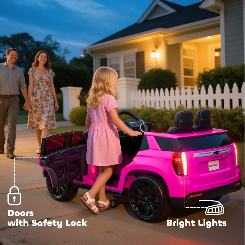 Aosom Electric Ride on Car 12V Kids Ride-on Toy, Pink(m-9)