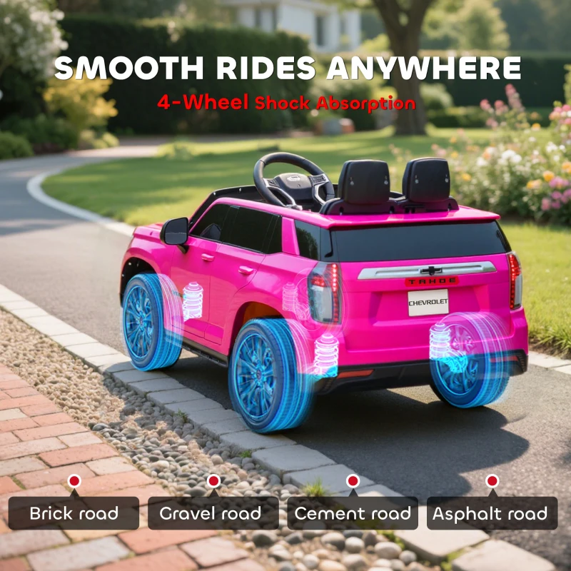 Aosom Electric Ride on Car 12V Kids Ride-on Toy, Pink(m-8)