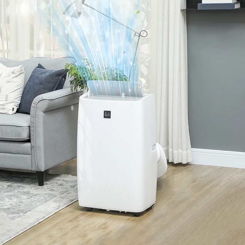 HOMCOM 12000 BTU Portable Air Conditioner, AC Unit with Cool, Dehumidifier, Fan, 550 Sq. ft, 24H Timer On Off, Window Kit