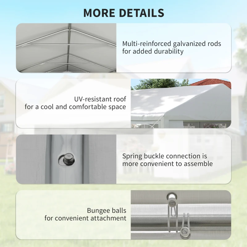 Outsunny 23' x 39' Party Tent, Heavy Duty Outdoor Canopy Tent Shelter with 2 Doors and 12 Windows for Parties, Events, White
