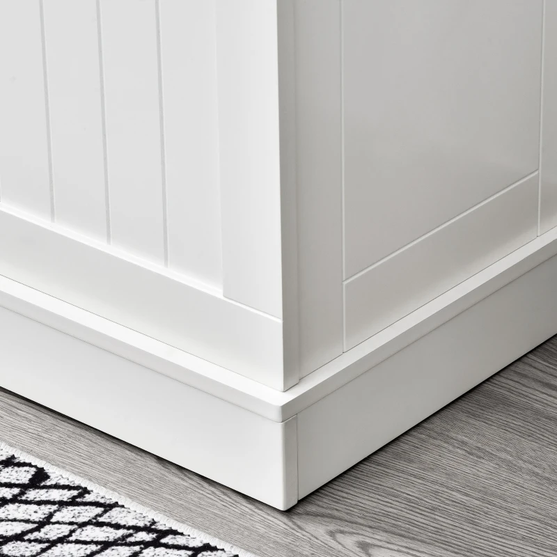 HOMCOM 3-In-1 Hall Tree w/ Coat Rack, Shoe Storage and Bench Seat, Entryway Bench w/ 4 Hooks for Hallway, Living Room, White