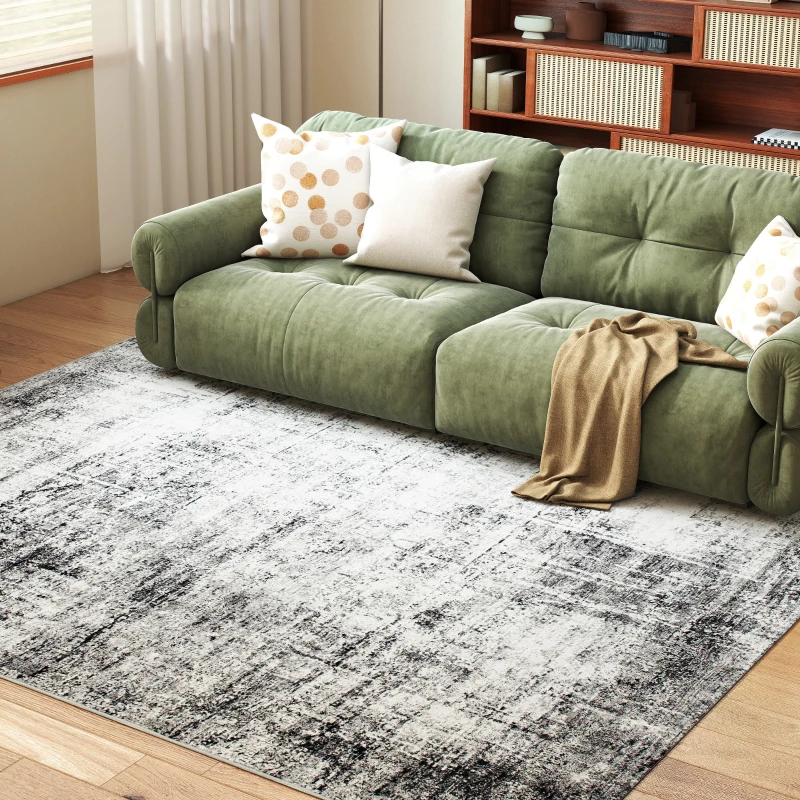 HOMCOM Area Rug for Living Room 8x10, Modern Abstract Machine Washable Rug, Non-Slip Carpet for Bedroom, Dining Room, Grey
