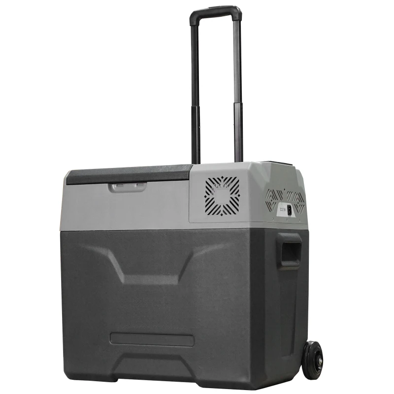 Outsunny 50 Liter Car Refrigerator Portable Freezer 12/24V Electric Cooler Box for Camping, Travel, Picnic, Down to -20℃