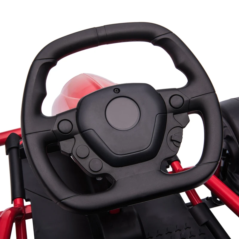 Aosom 24V Electric Go Kart for Kids, Drift Ride-On Racing Go Kart with 2 Speeds, for Boys Girls Aged 8-12 Years Old, Red(m-10)