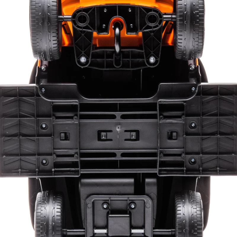 Aosom 2-in-1 Ride On Push Car for Toddlers 1-3, Licensed Lamborghini Stroller Sliding Car, Push-Along with Under Seat Storage Horn Engine Sound and Steering Wheel, Manual, Orange