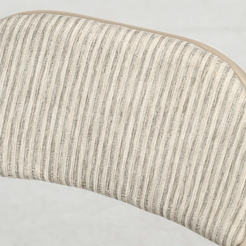 HOMCOM Set of 6 Metal Foldable Chairs, Linen Fabric Padded Folding Chairs with Cushion Seat and Open Back for Indoor, Beige