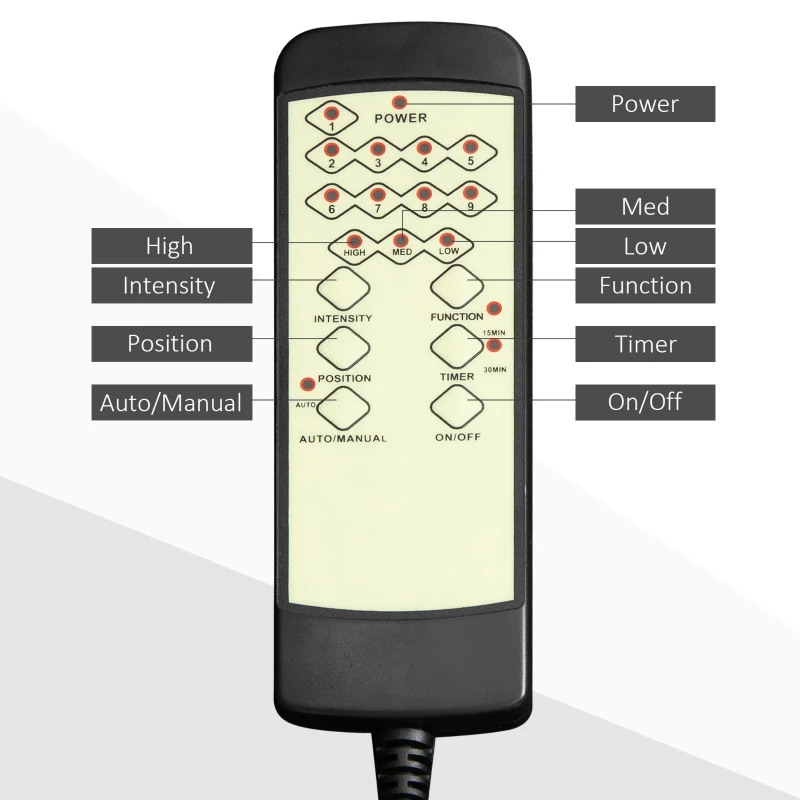 Vinsetto High Back Chair with 6 Point Reclining Backrest Padded Armrest Grey