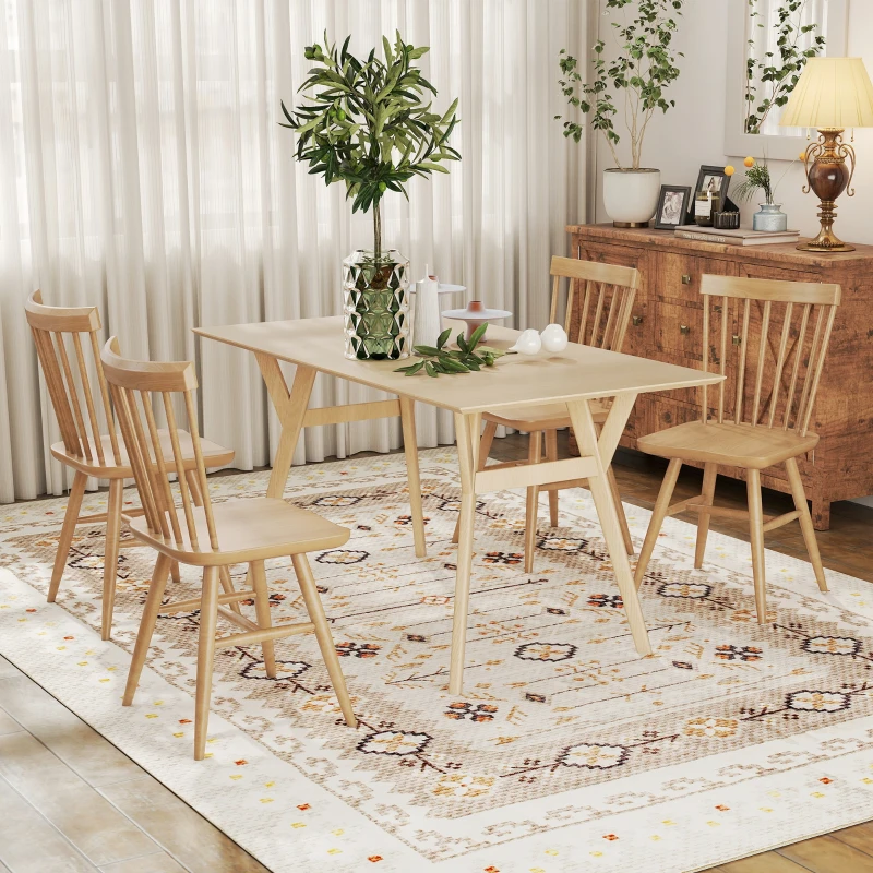 HOMCOM Machine Washable Area Rug 8x10, Non-Slip Boho Flannel Print Floor Carpet for Living Room, Bedroom, Dining Room, Brown