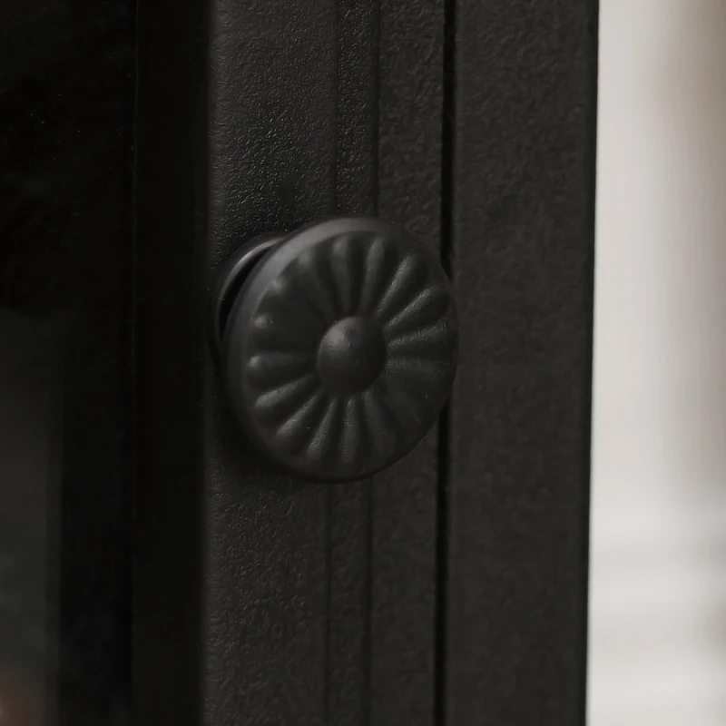 HOMCOM Electric Fireplace Heater, Freestanding Fireplace Stove with Realistic Flame Effect, Overheat Safety Protection, 750W/1500W, Black