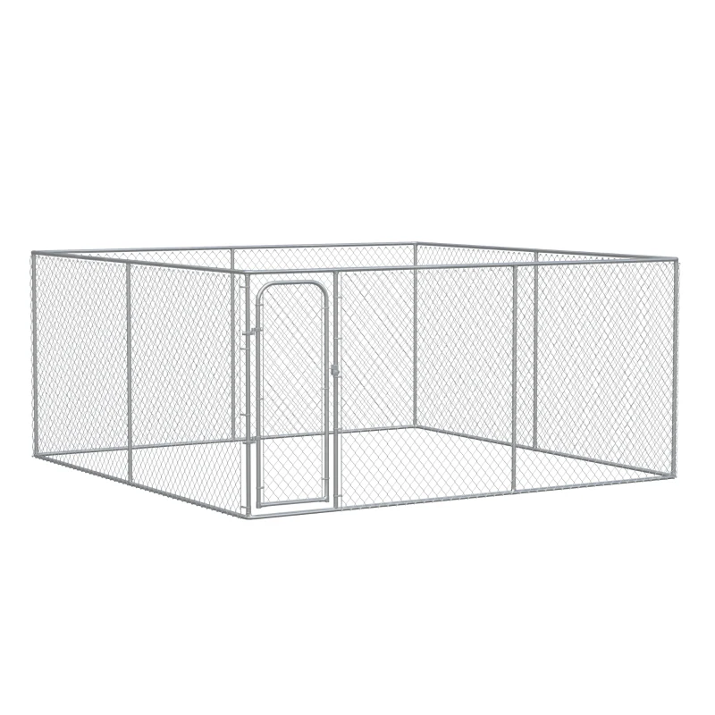 PawHut 172.2 Sq. Ft. Dog Playpen Outdoor with Galvanized Steel Frame, for Small and Medium Dogs, 13' L x 13' W x 5.9' H