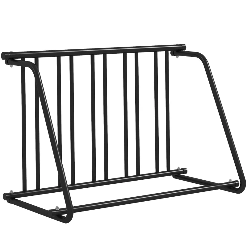 Soozier All-Steel Bike Rack, 45" Bike Stand, 3-Bike Capacity, Single-Side, for Garages Streets Yards Schools