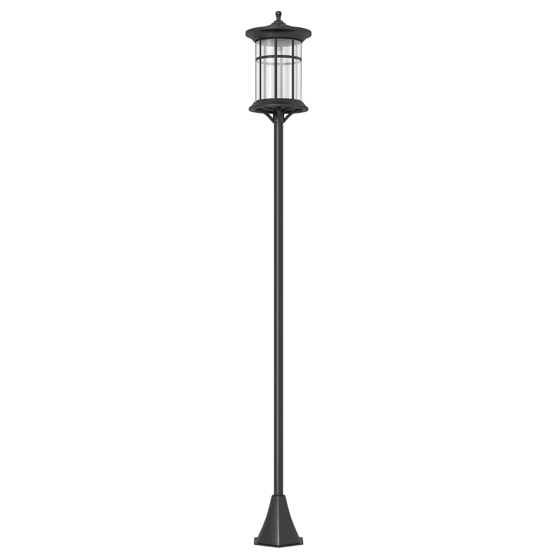 Outsunny 72" Solar Post Light, Cool White LED Outdoor Lamp, Waterproof IP44 for Patio, Garden, Backyard, Pathway