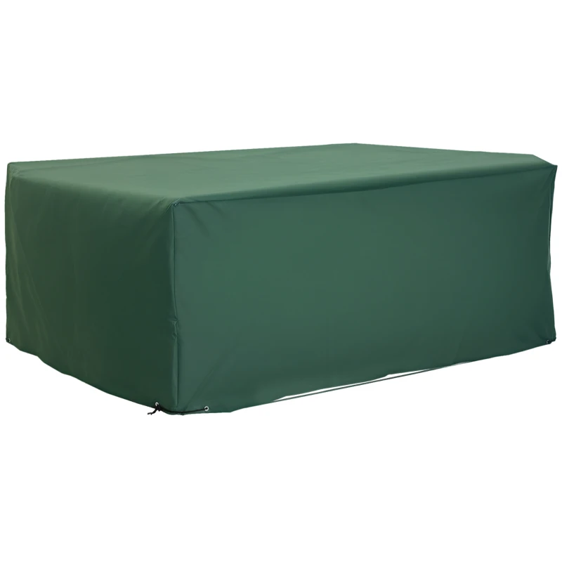 Outsunny Outdoor Furniture Cover 81" x 57" Waterproof Garden Patio Rattan Wicker UV Rain Protector Oxford Dark Green