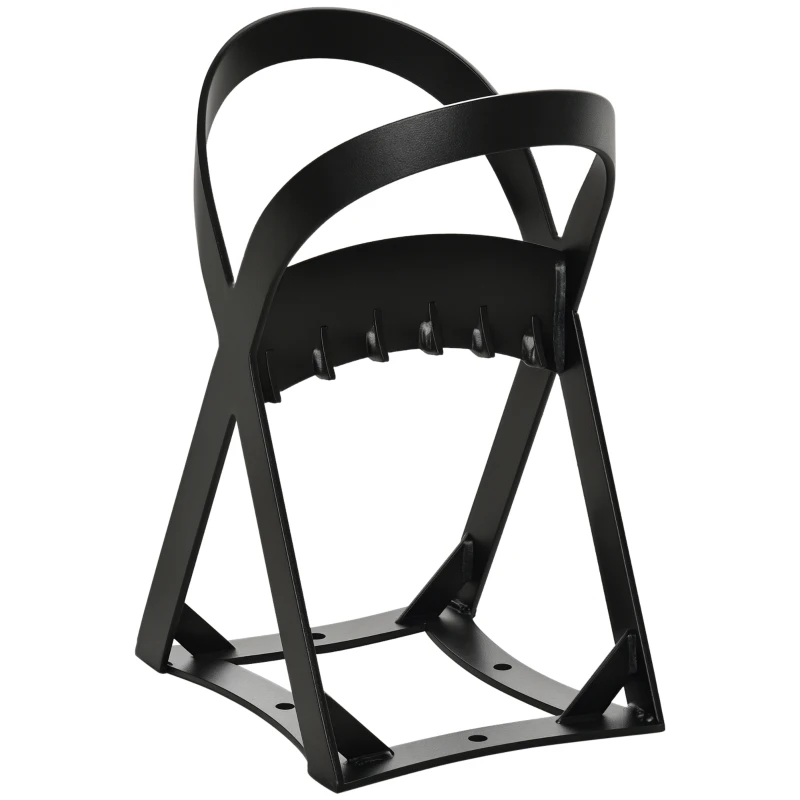 Outsunny Wood Splitter, Firewood Kindling Splitter for 8.75" Diameter Wood with Carbon Steel Wedge, Indoor/Outdoor Use for Bonfires or Camping Trips, Black