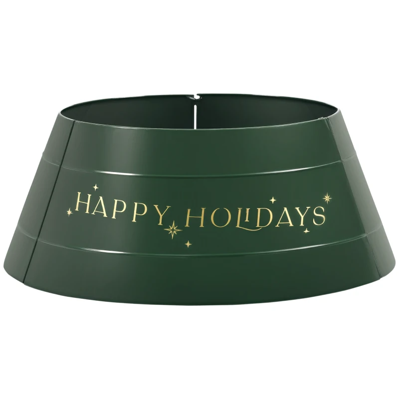 HOMCOM Christmas Tree Collar, Steel Tree Ring Skirt, Home Xmas Decoration for Christmas Tree, 26" x 26" x 11", Green