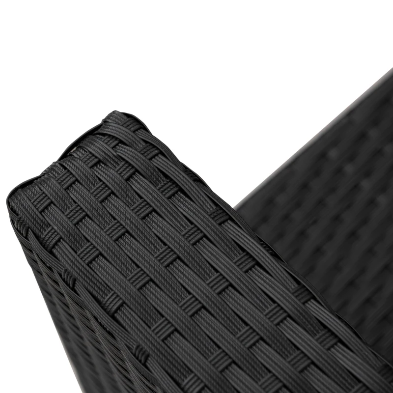 Outsunny 4-Piece Rattan Wicker Furniture Set, Outdoor Cushioned Conversation Furniture with 2 Chairs, Loveseat, and Glass Coffee Table, White