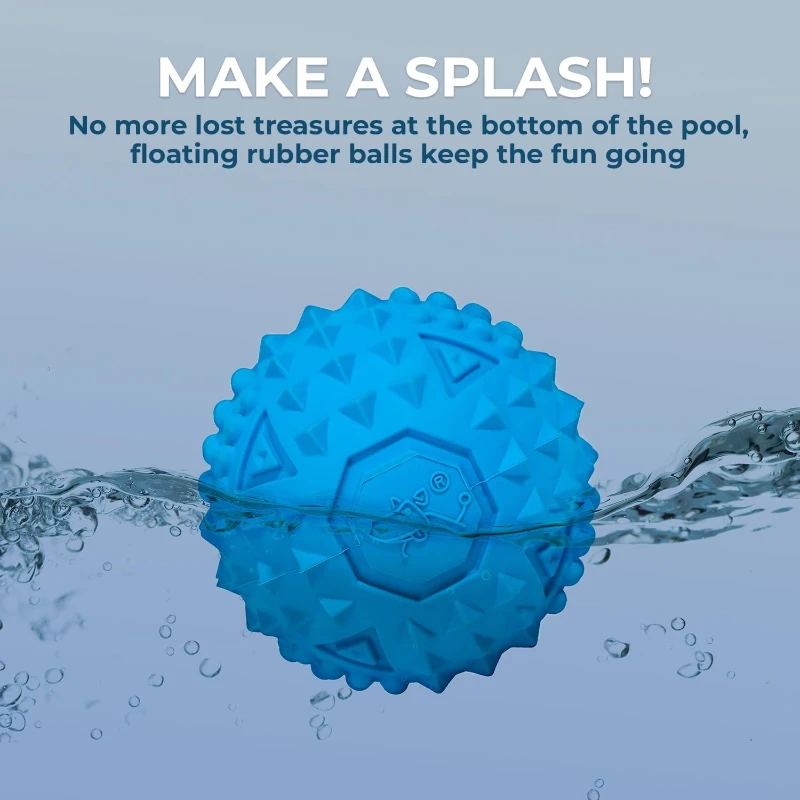 Tough Dog Toys for Aggressive Chewers, 4-Pack, Squeaky Non-Toxic Spiky Ball for Dental Health, 2.5" L x 2.5" W x 2.5" H, Multicolor