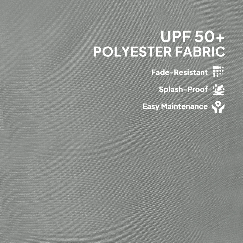 Outsunny 2-Piece Patio Chair Cushions with Ties, UPF50+ Seat Patio Cushions Set for Garden Furniture, Light Grey