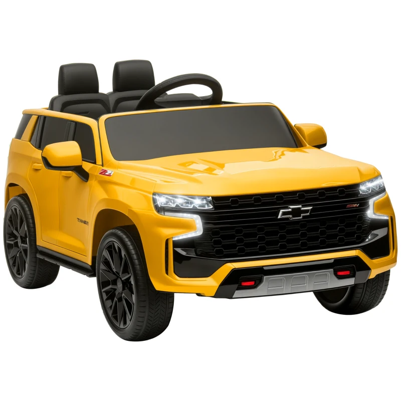Aosom Electric Ride on Car 12V Kids Ride-on Toy, Yellow