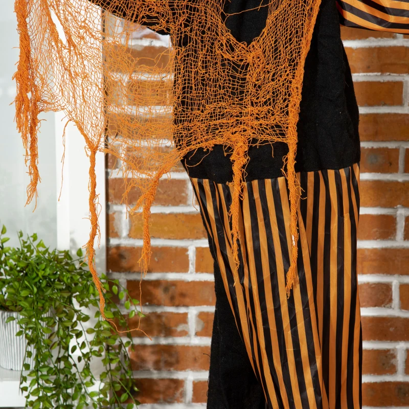 Outsunny 5ft Life Size Outdoor Halloween Decoration, Talking Circus Clown with Sound and Motion Activated, Light Up Eyes