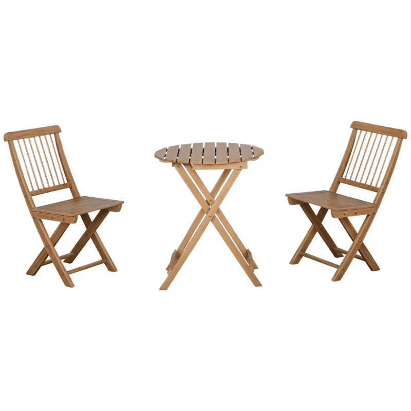 Outsunny 2-Person Sling Chair, Reclining Double Lounger for Patio, Beach, Camping, Lawn, Wood Folding Chair with Recliner Design for 2 Adults, White & Gray Stripes