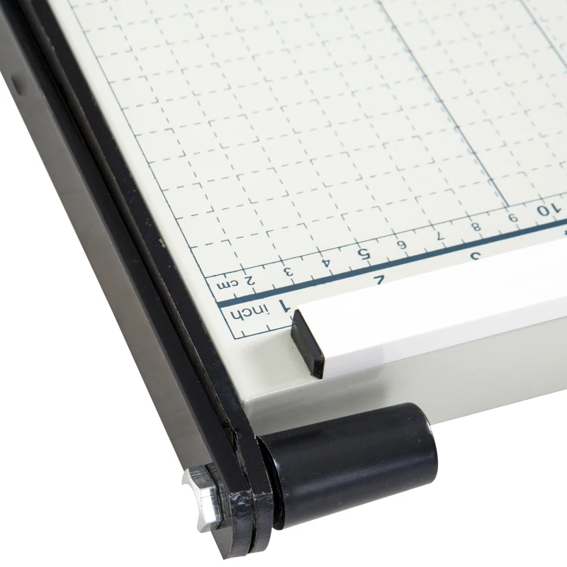 HOMCOM 12-Inch Professional Paper Trimmer Metal Base Guillotine Cutter Plate 12 Sheet Capacity Portable