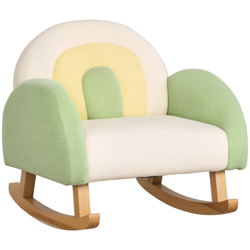 Qaba Kids Sofa, Rocking Toddle Sofa Chair, Gift for 18-36 months, Green