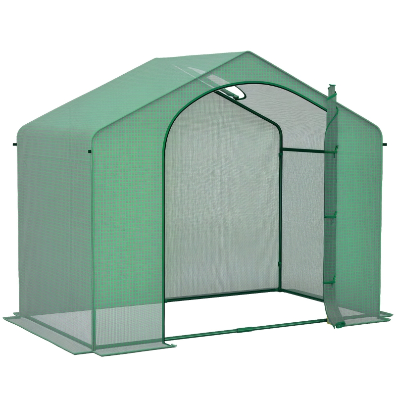 Outsunny 6' x 3' x 6' Portable Walk-in Greenhouse, PE Cover