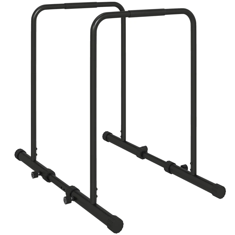Soozier Adjustable Dip Station, Push Up Bars with 6 Width and 2 Height Levels for Home Gym Fitness Workout