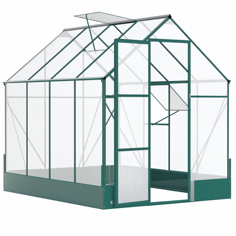 Outsunny 6' x 8' x 7' Greenhouse Walk-in Plant for Backyard