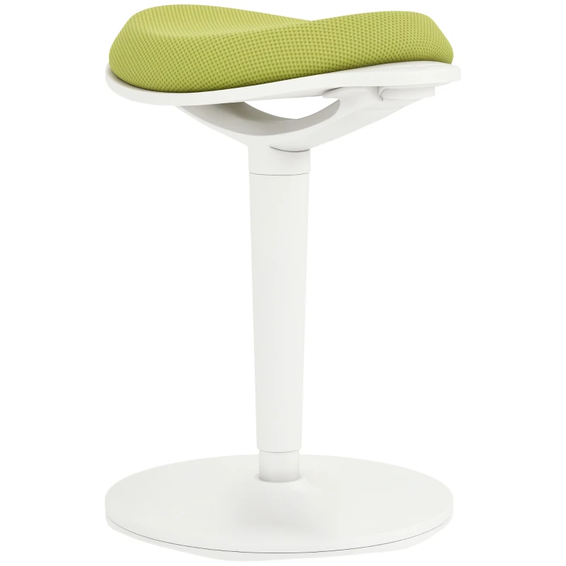 HOMCOM Standing Desk Stool, Ergonomic Wobble Chair, Adjustable Leaning Stool for Office Desks, with Rocking Motion, Green
