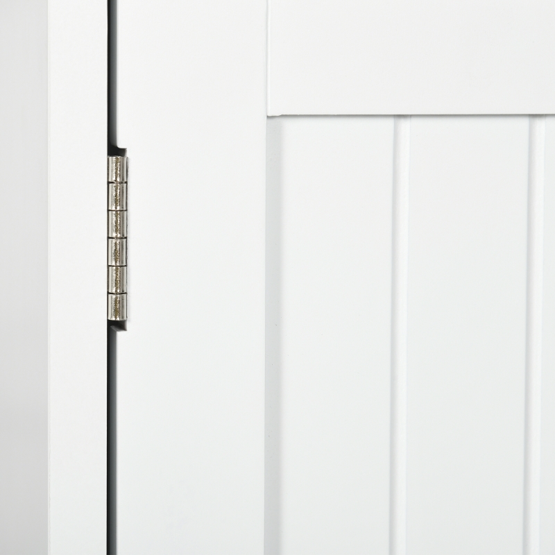 kleankin Bathroom Wall Cabinet, Medicine Cabinet, Over Toilet Storage Cabinet with Shelf and Drawers for Hallway, Living Room, White