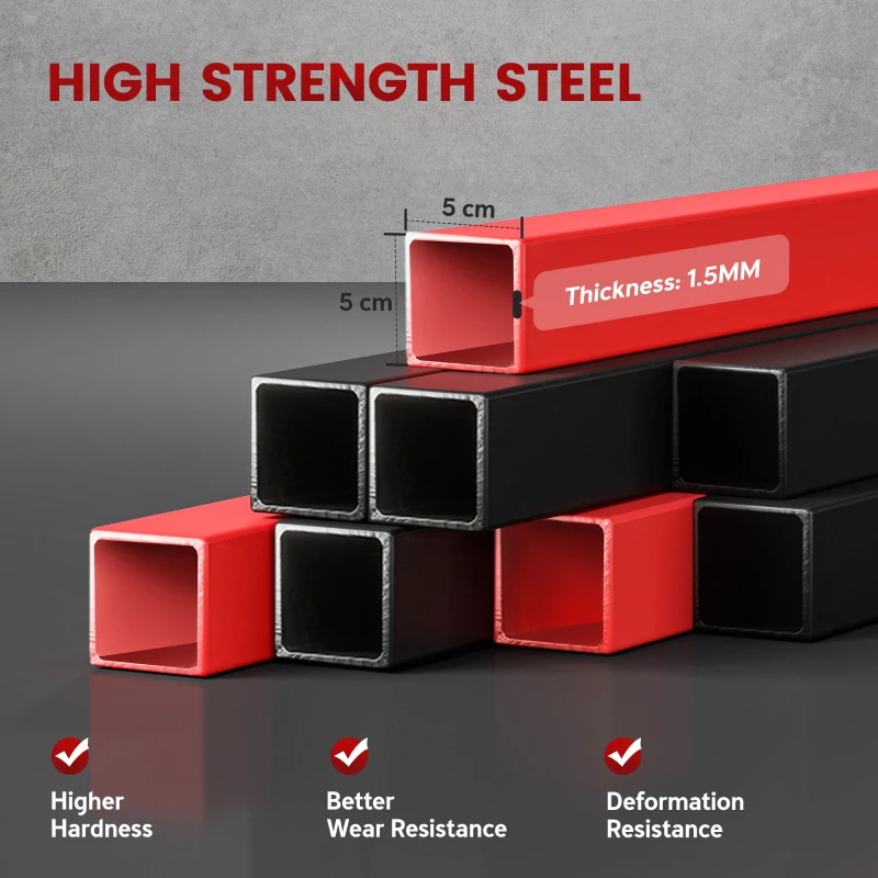 Soozier Smith Machine Power Rack with Pull Up Bar, Lat Pull Down System, Landmine, Squat Rack, Barbell Bar, for Home Gym