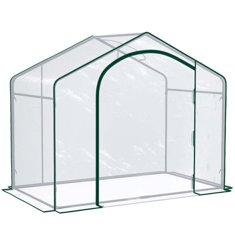 Outsunny 6' x 3' x 6' Portable Walk-in Greenhouse, PVC Cover