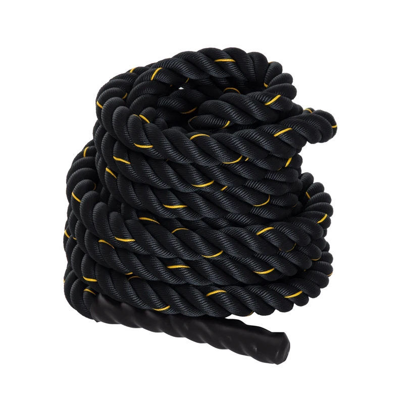 HOMCOM Poly Dacron Battle Rope 30ft Exercise Workout Rope Fitness Undulation Rope for Strength Training, Cardio, Exercise Rope