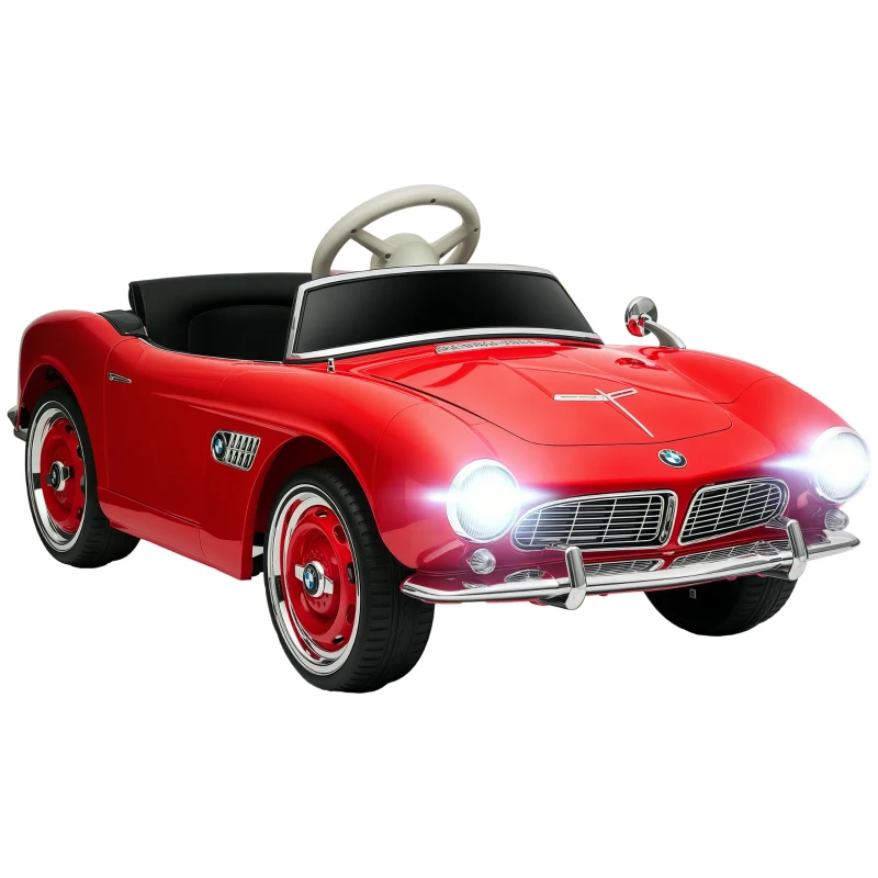 Aosom Licensed BMW 12V Kid Electric Ride On Car with Easy Transport, Red