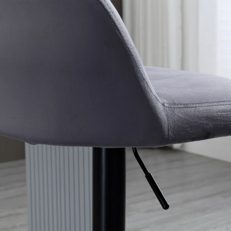 HOMCOM Adjustable Bar Stools Set of 2, Grey