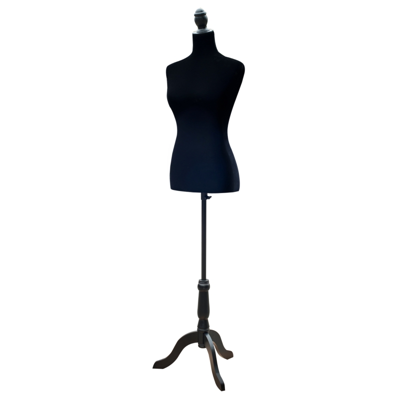 HOMCOM Female Dress Form Mannequin Stand Torso Dressmaker Display Fashion Design Stand (Black)