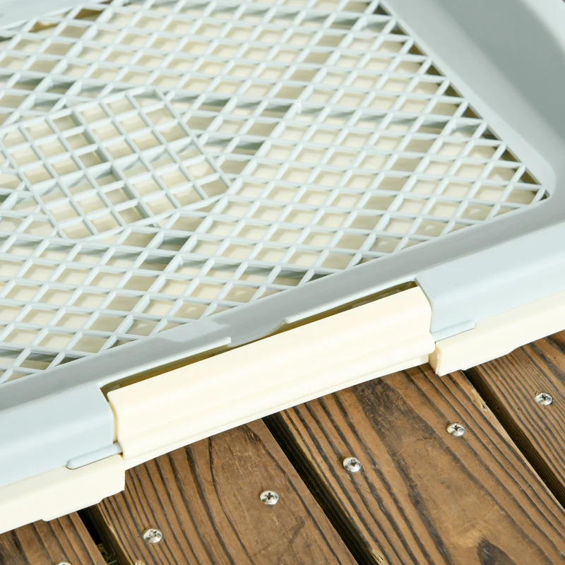 PawHut Puppy Training Pad, Indoor Portable Puppy Pad, with Artificial Grass, Grid, Panel, Tray, 18.3" x 13.4"