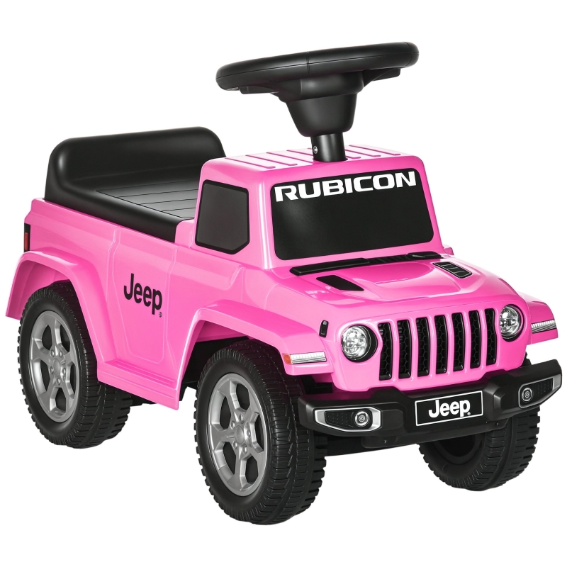 Aosom Licensed Jeep Kids Ride on Push Car and Ride Racer, Foot-to