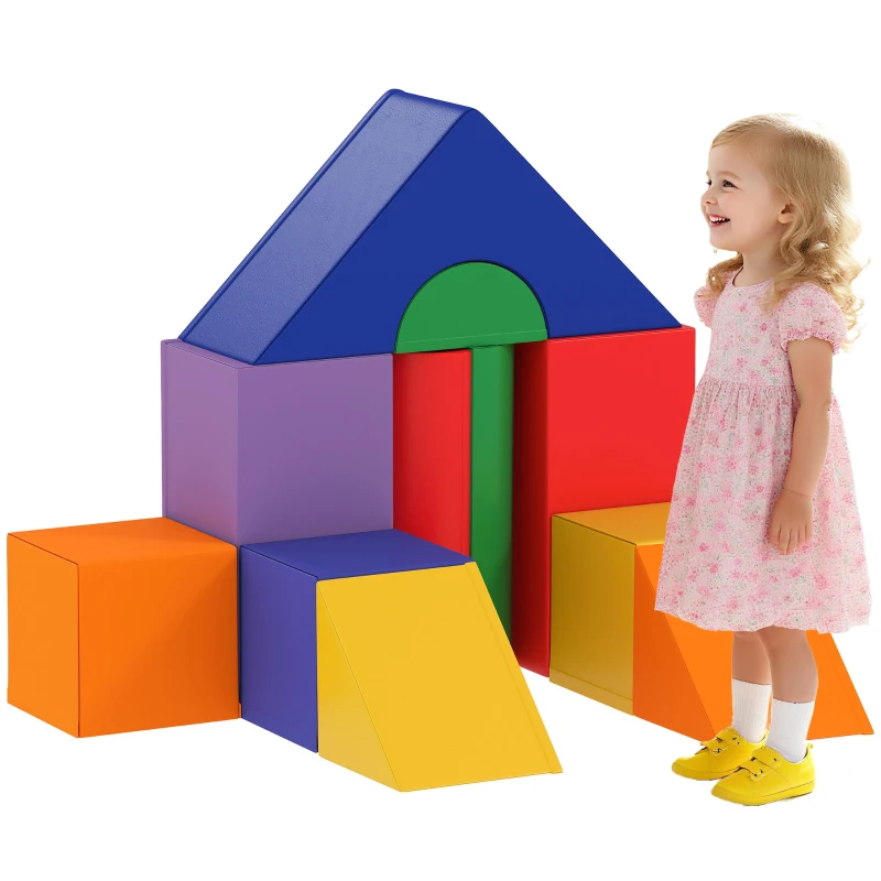 Soozier 11-Piece Kids Crawl and Climb Activity Play Set for Climbing, Crawling, Sliding, Assorted