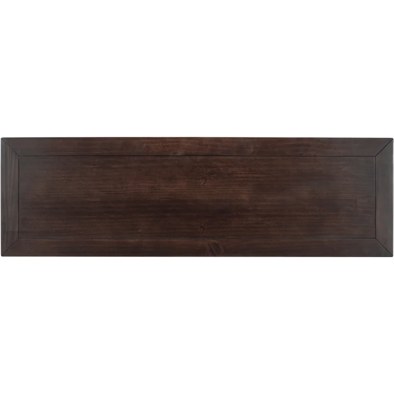 Classic Retro Console Table with 3 Drawers, Open Shelf, Pine Wood Frame, Perfect for Entryway, Living Room, 50" L x 15" W x 30" H, Dark Brown