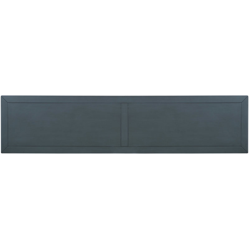Rustic Chic Console Table with Storage Drawers, Bottom Shelf, Solid Wood Frame, Ideal for Entryway, Hallway, 63" L x 14" W x 30" H, Navy