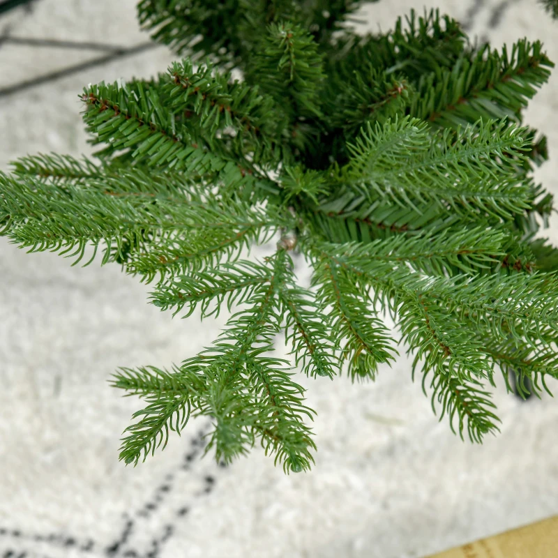 HOMCOM 9ft Artificial Christmas Tree, Wide Pine Holidy Decor, Hinged Xmas Tree with 1939 Tips, Metal Base, Green