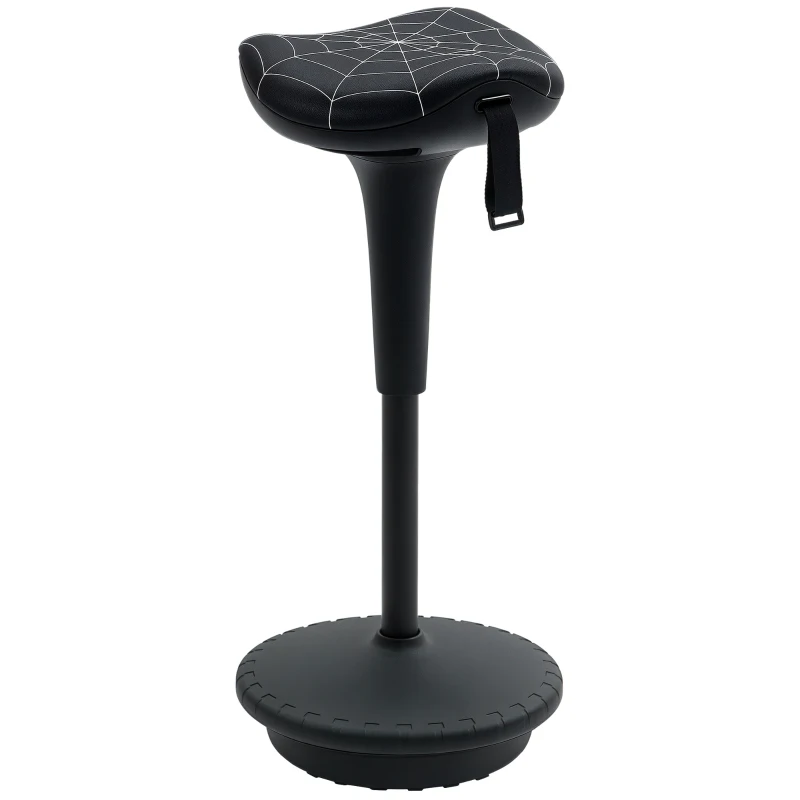 Vinsetto Backless Wobble Stool Chair, Standing Desk Chair, Adjustable Learning Stool for Office Desks, with Rocking Motion, Black