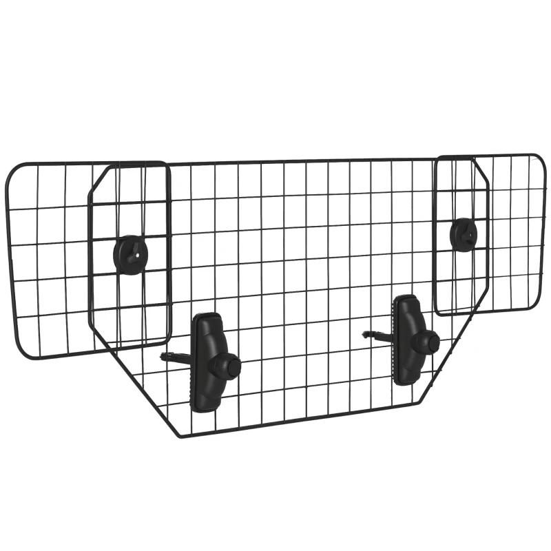 PawHut 35.5" - 47" Vehicle Pet Barrier, Adjustable Dog Fence for Car SUV Truck, Universal Fit Expandable Safe Guard Gate, Black